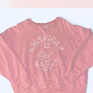 American Eagle Outfitters Pink Graphic Sweatshirt